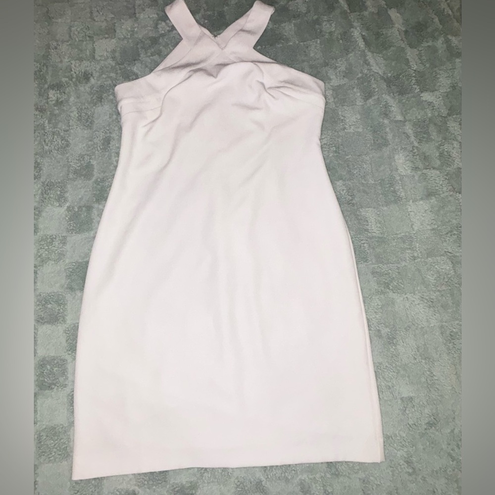 Laundry By Shelli Segal One Shoulder White Dress